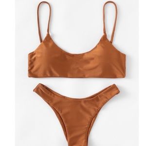High leg cami bikini set